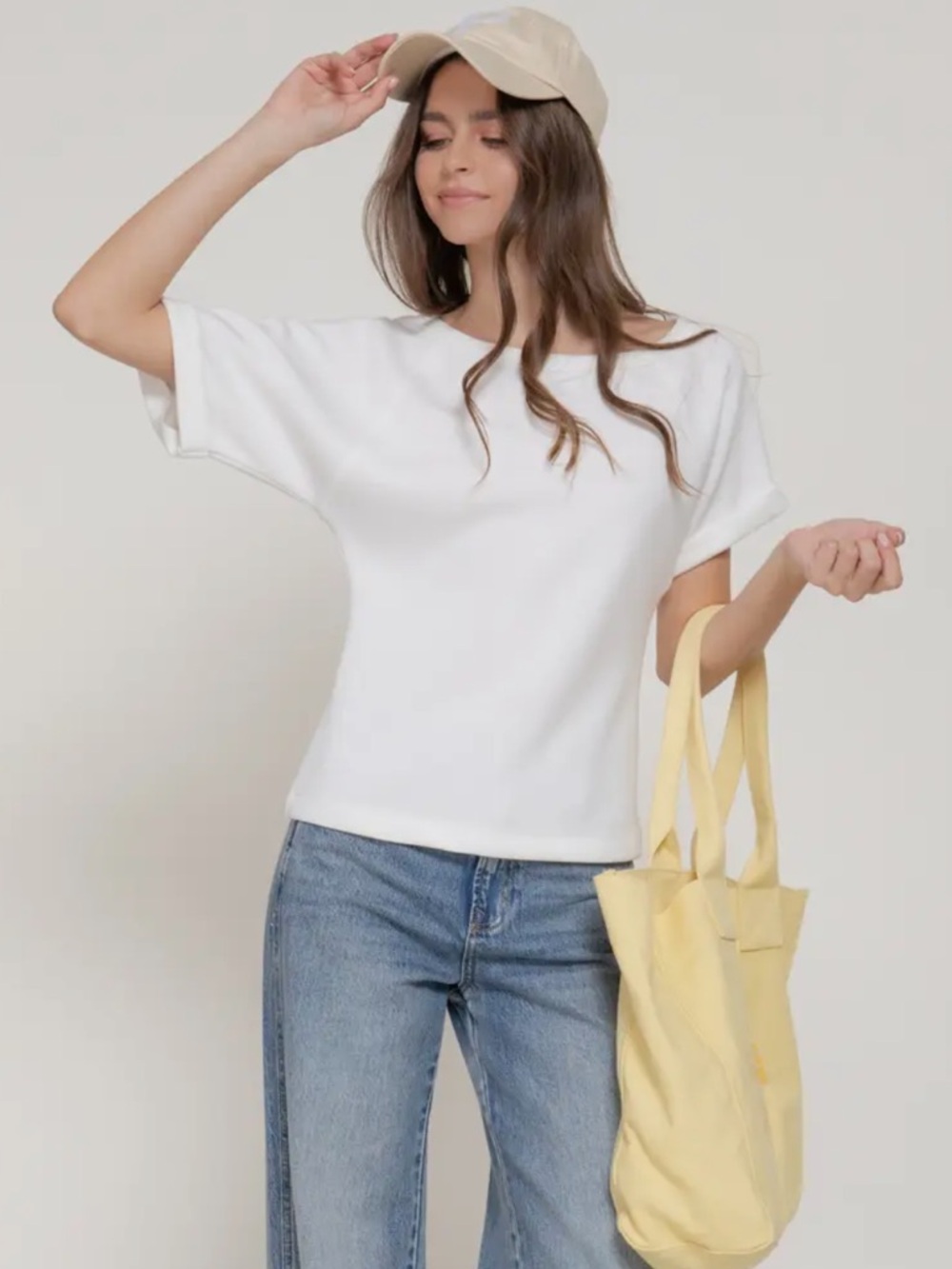 ShopEvelynne White Short Sleeve Tee